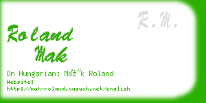 roland mak business card